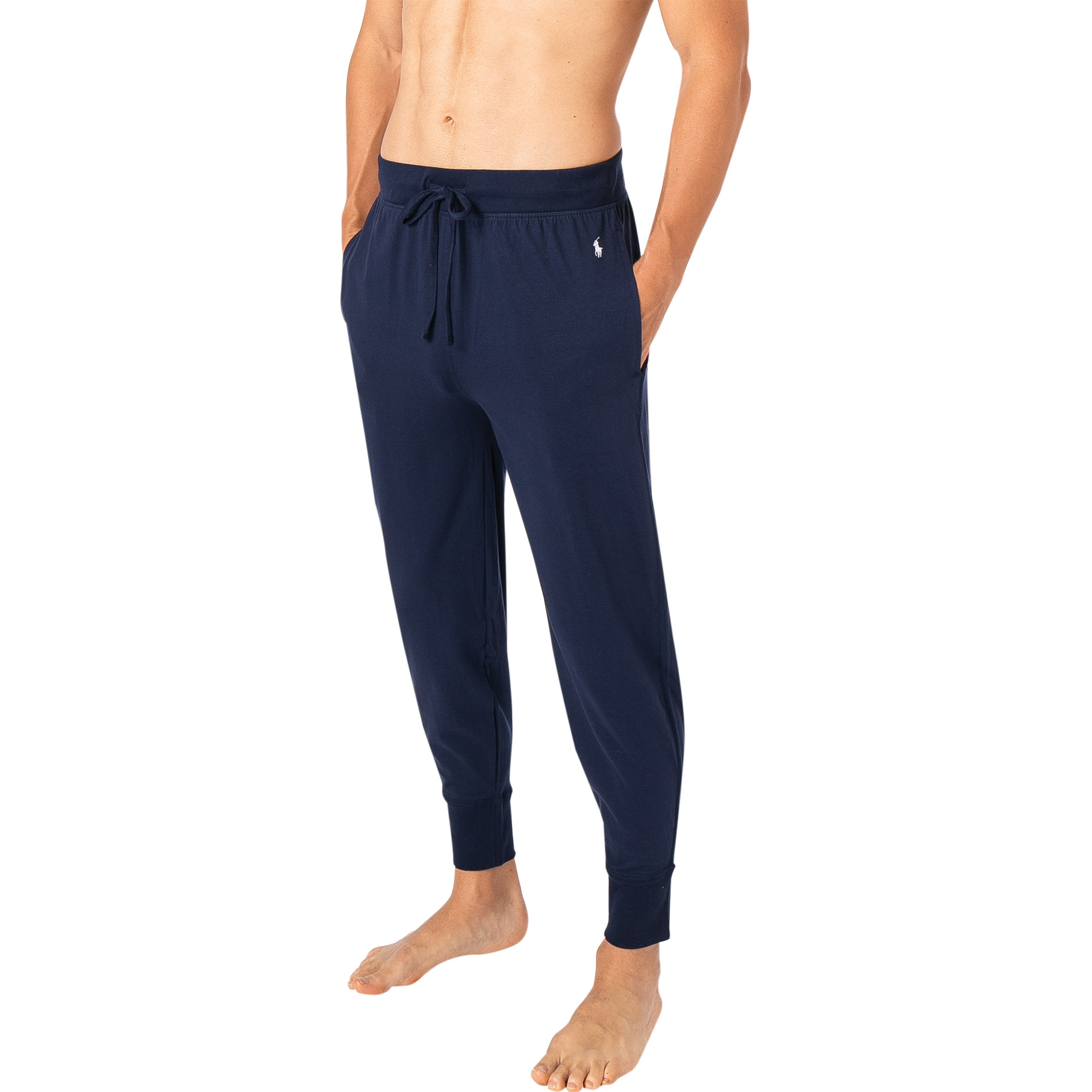 Polo Ralph Lauren Herren Pyjamahose blau Jersey-Baumwolle unifarben