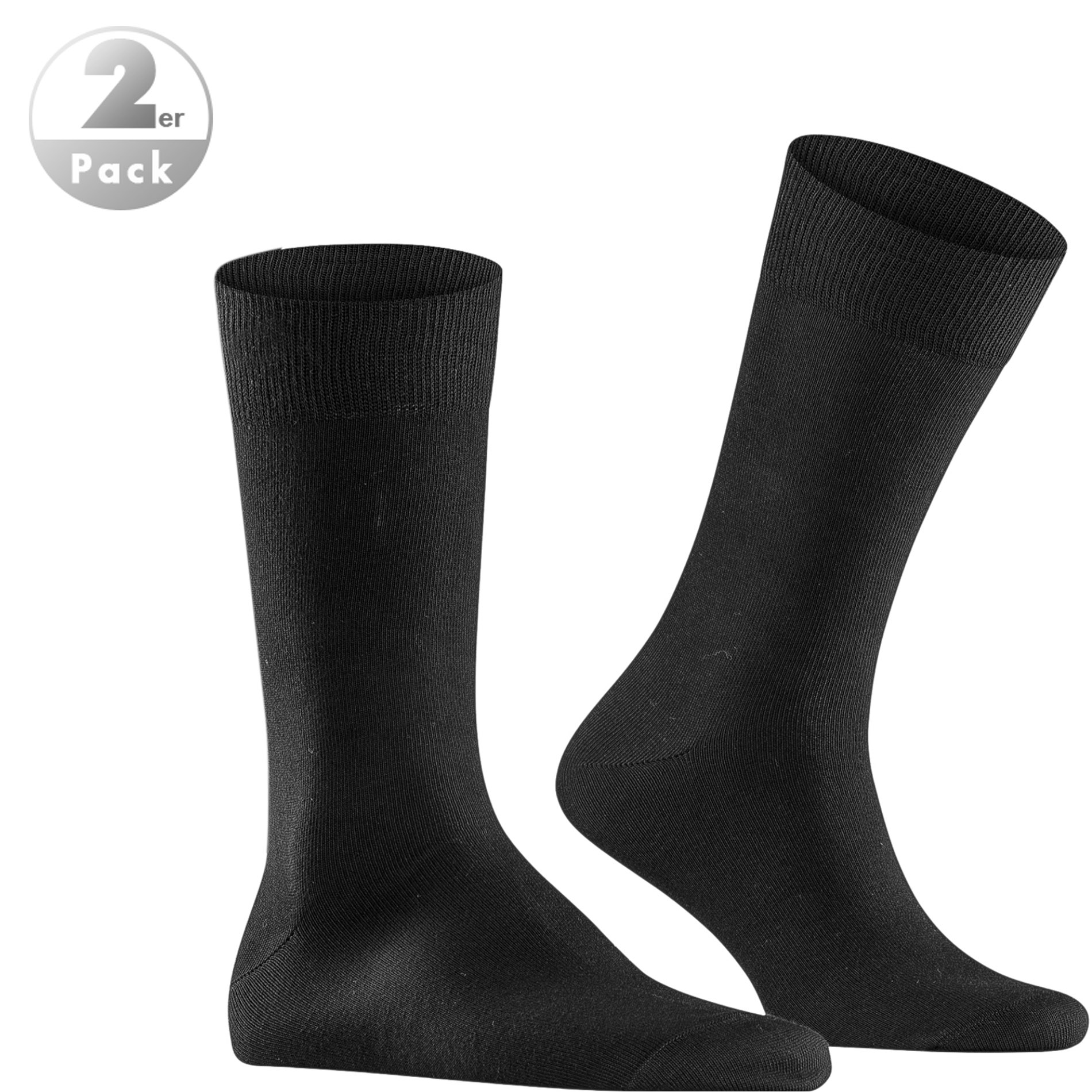Burlington Herren Socken Schwarz Baumwolle & Mix Unifarben