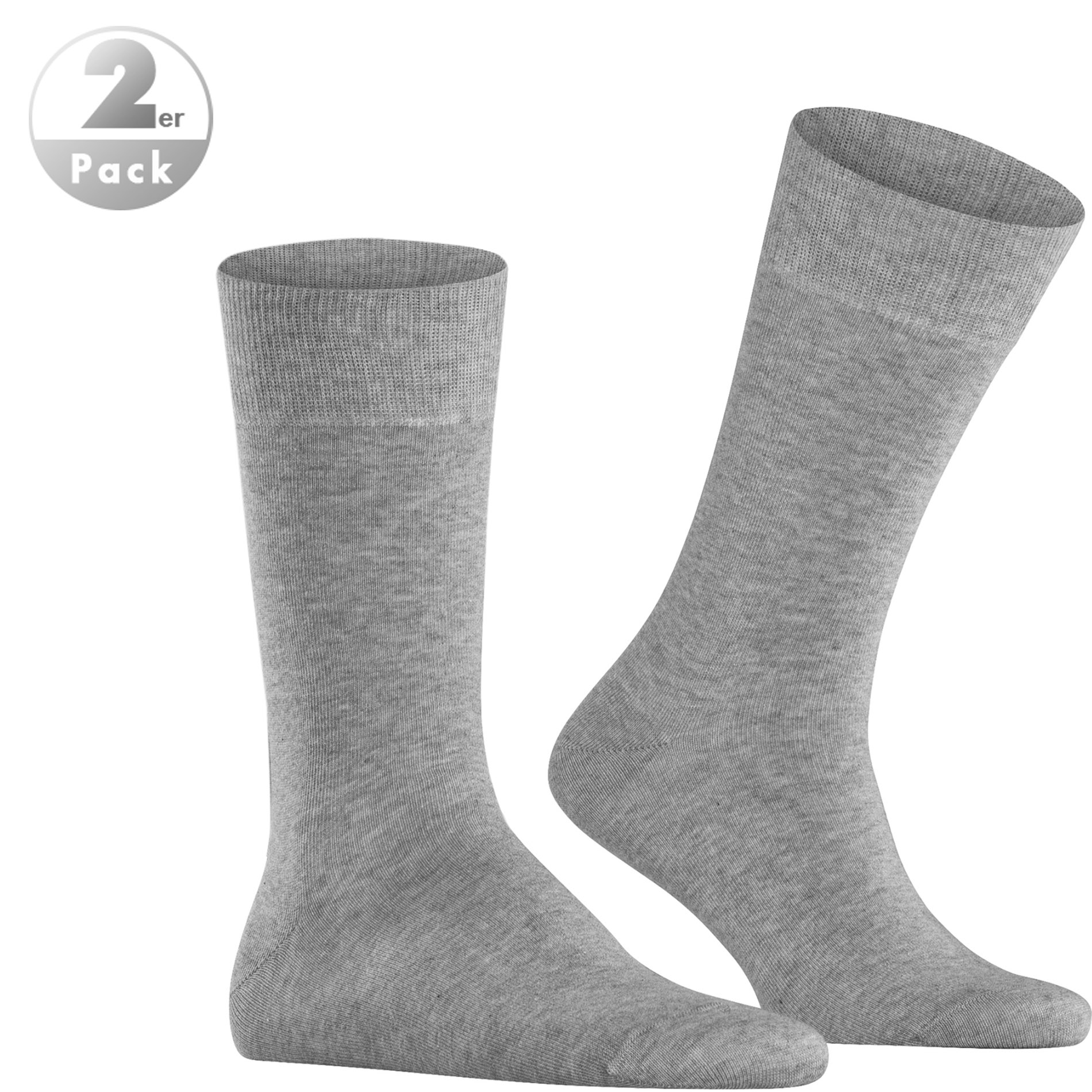 Burlington Herren Socken grau Baumwolle meliert