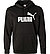 Hoodie, Regular Fit, Baumwolle, schwarz - schwarz