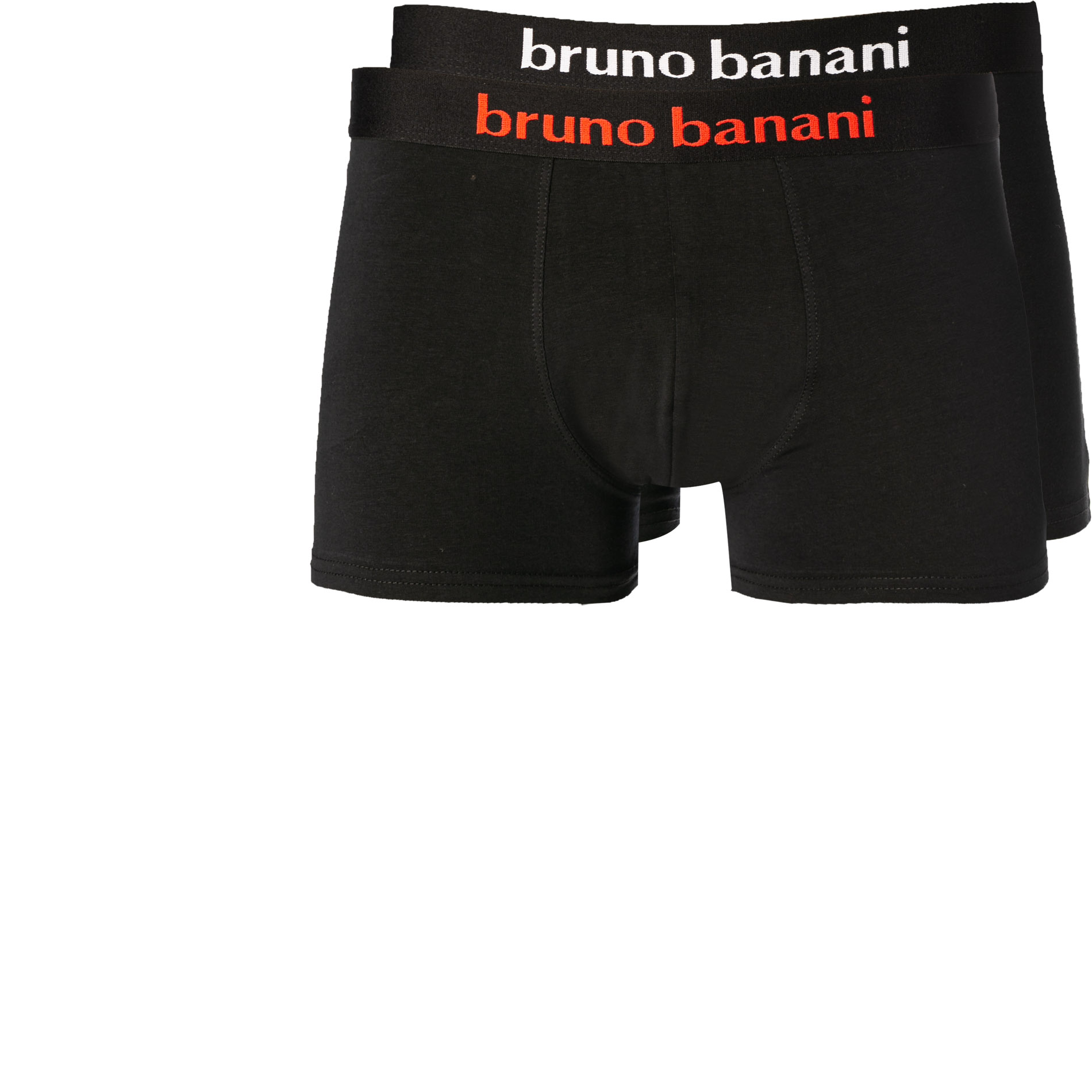bruno banani Herren Shorts schwarz Baumwolle & Mix unifarben