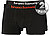 Trunks, Baumwoll-Stretch, schwarz - schwarz-weiß-rot