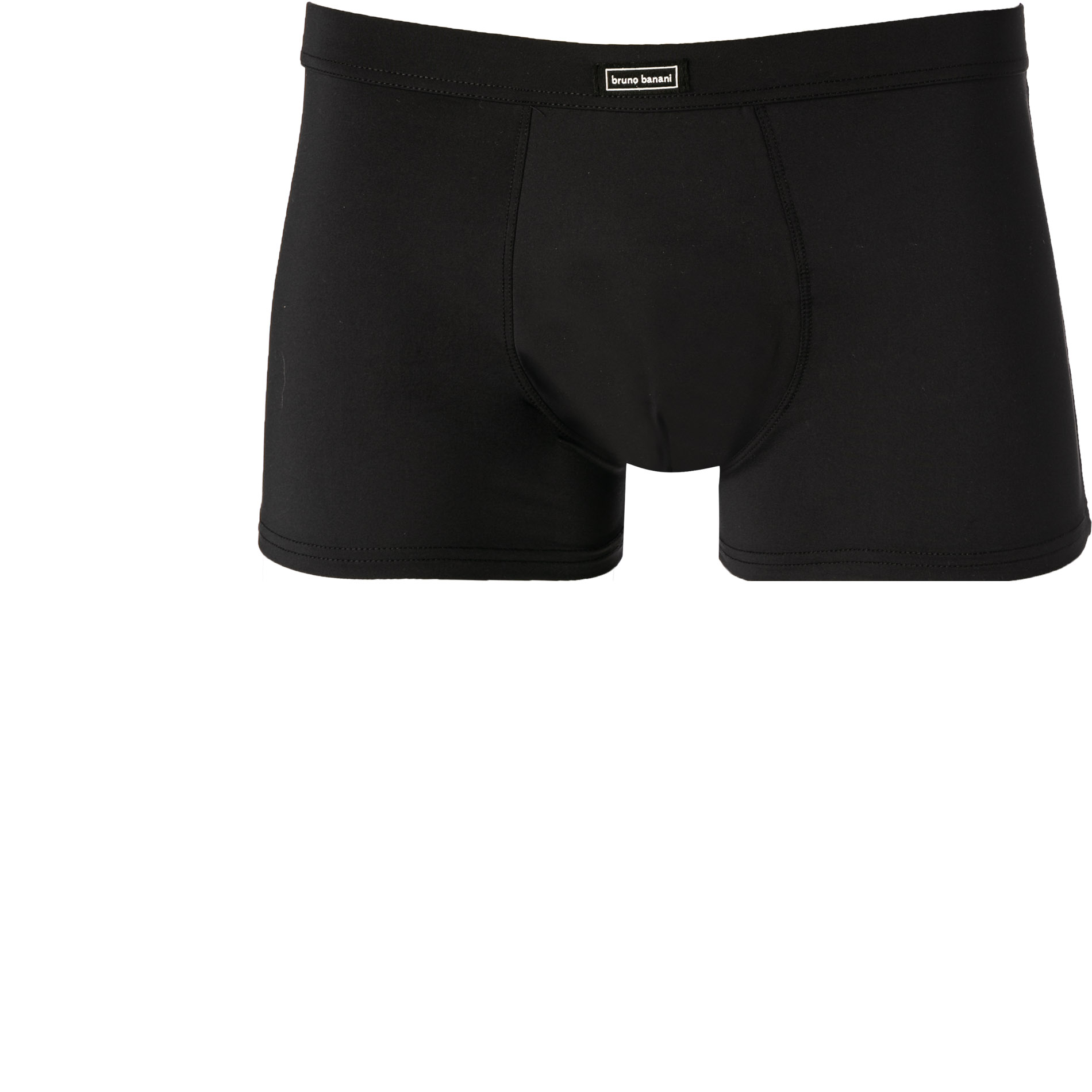 bruno banani Herren Shorts schwarz Mikrofaser/Funktion unifarben