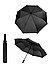 Regenschirm Ultra Light, Manuell, schwarz - schwarz