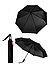 Regenschirm Extra Large, Duomatik, schwarz - schwarz