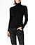 Rollkragenpullover im cleanen Look - schwarz
