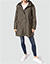 Regenmantel im cleanen Look - dunkeloliv