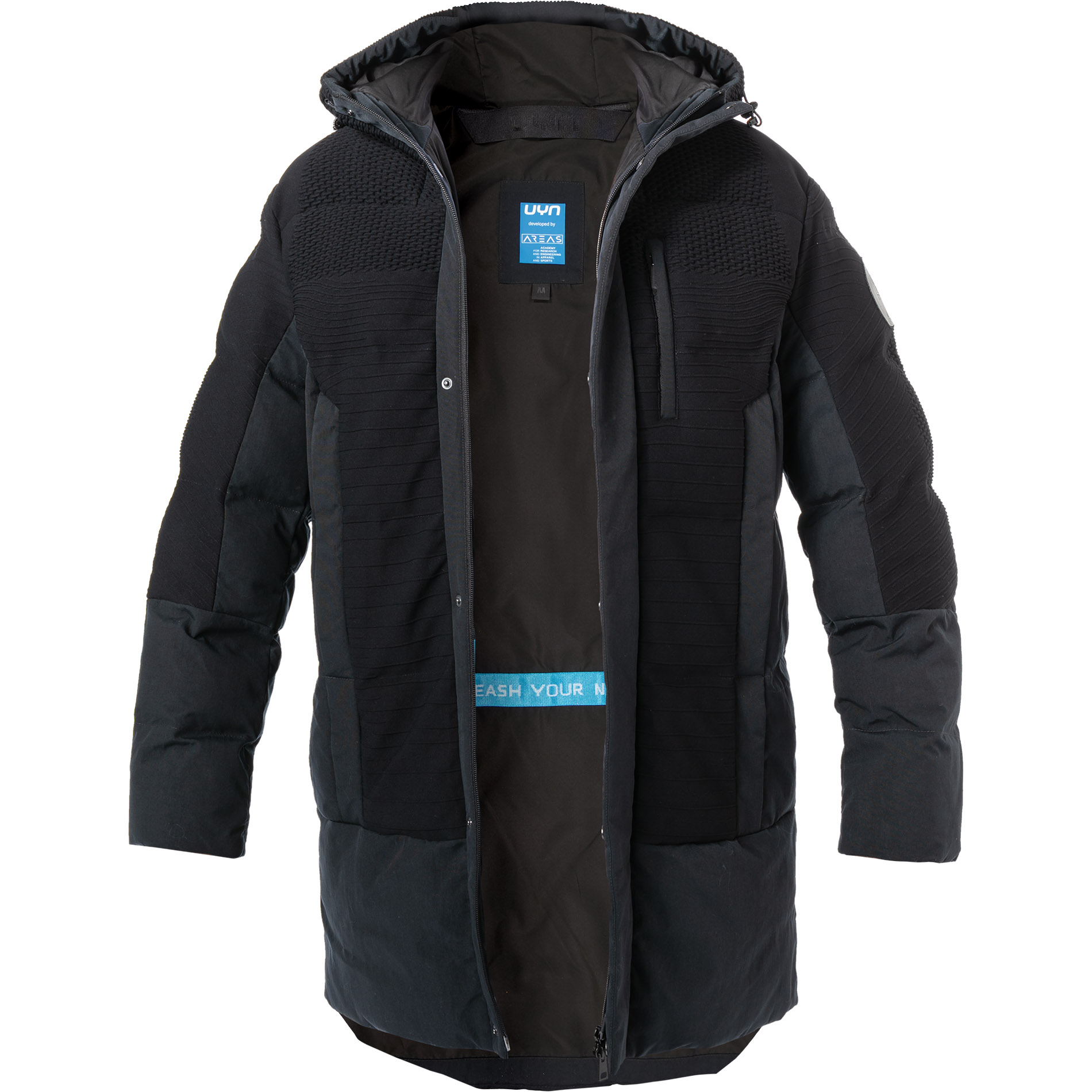 UYN Herren Funktionsjacke schwarz Mikrofaser unifarben