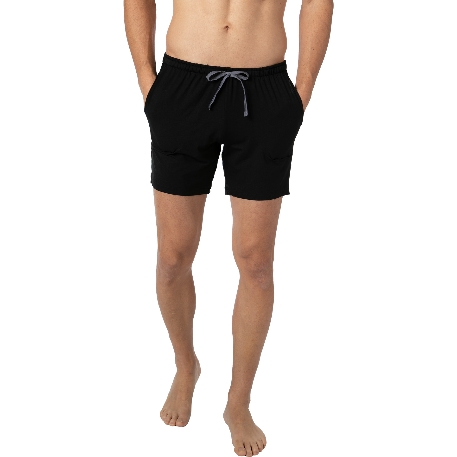 Novila Herren Pants schwarz Jersey-Baumwolle unifarben