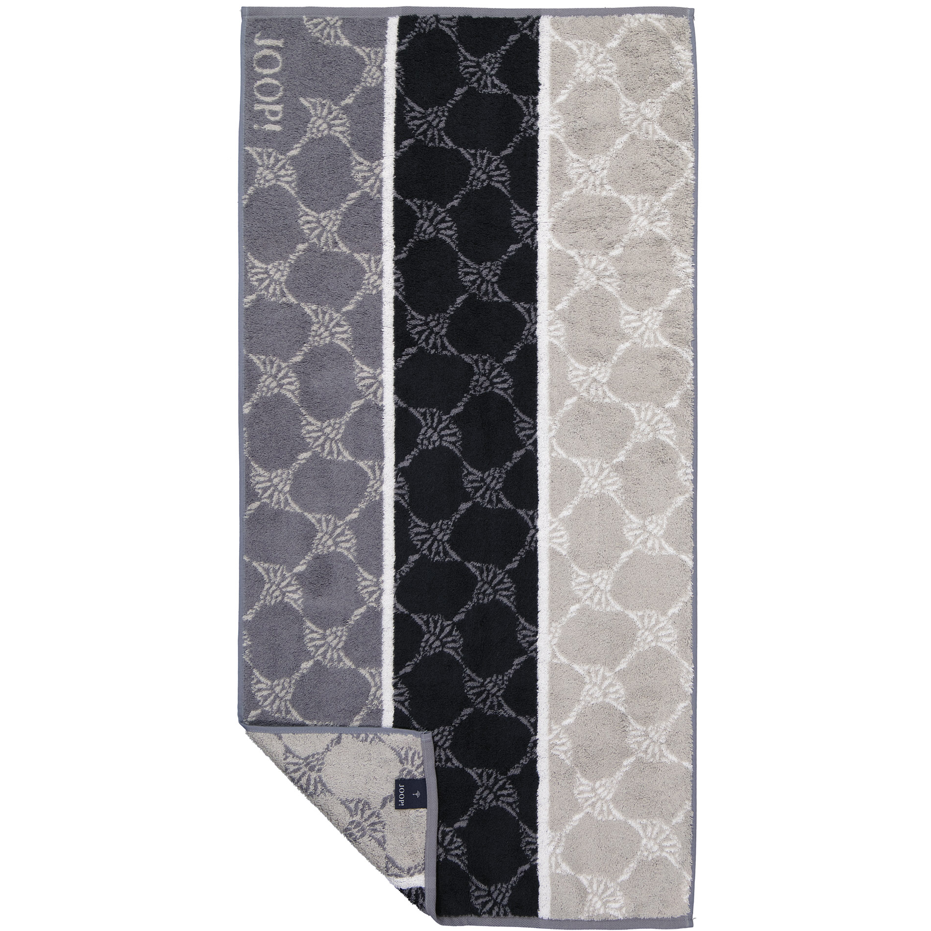 JOOP! Herren Handtuch grau Baumwolle & Mix Gemustert