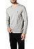 Longsleeve, Baumwolle, grau meliert - grau