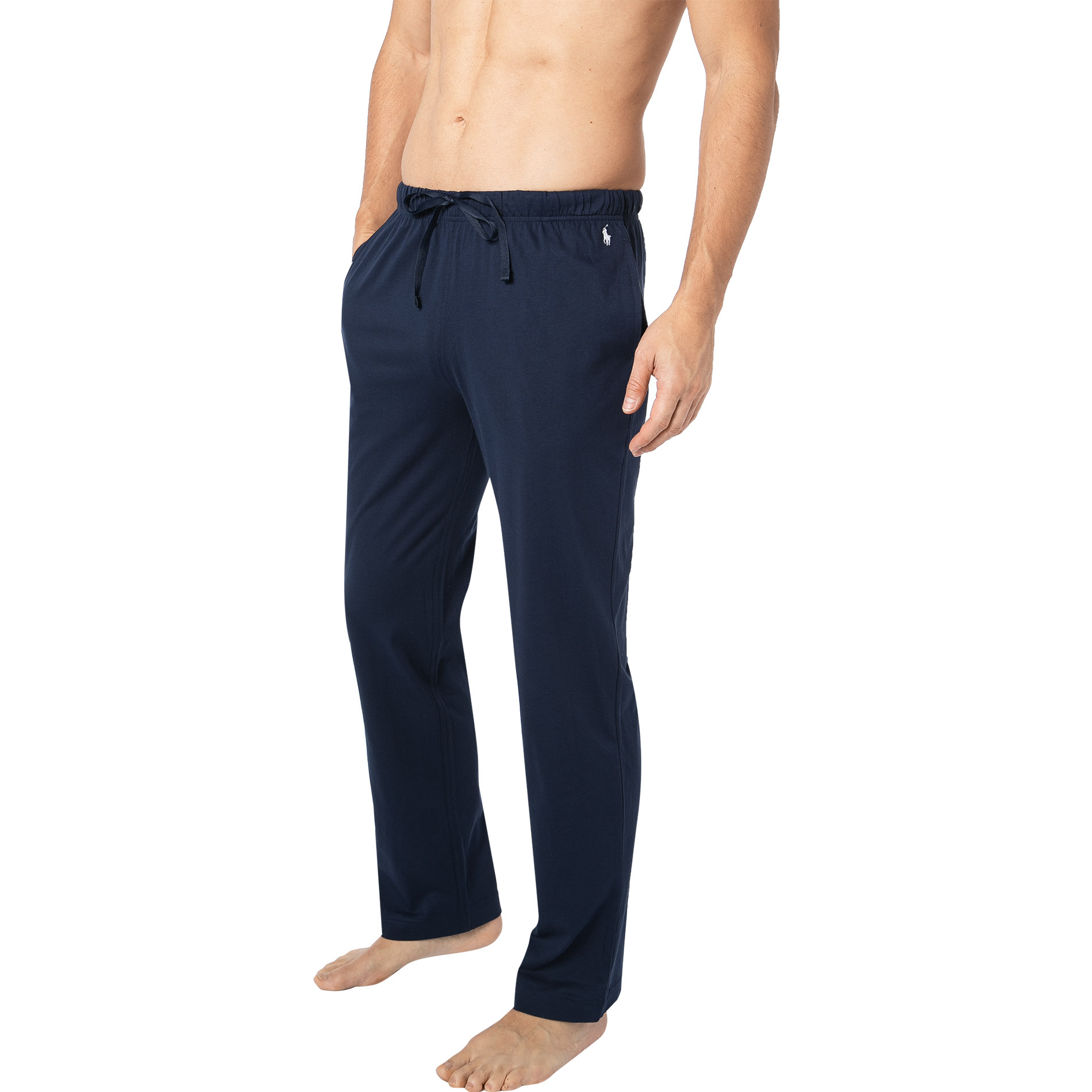 Polo Ralph Lauren Herren Pyjamahose blau Jersey-Baumwolle unifarben
