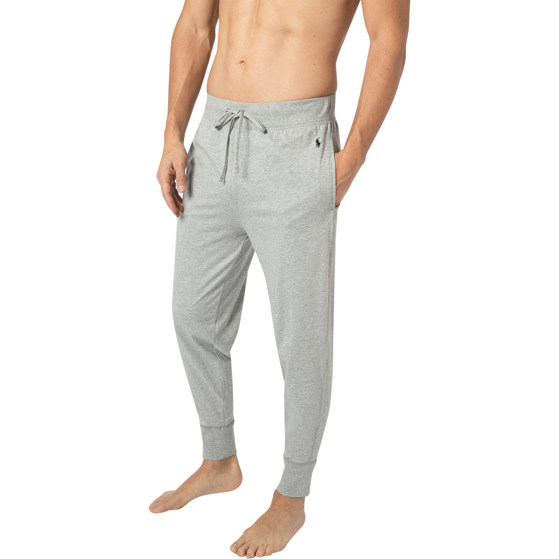 Polo Ralph Lauren Herren Pyjamahose grau Jersey-Baumwolle unifarben