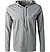 Hoodie, Baumwolle, grau meliert - grau