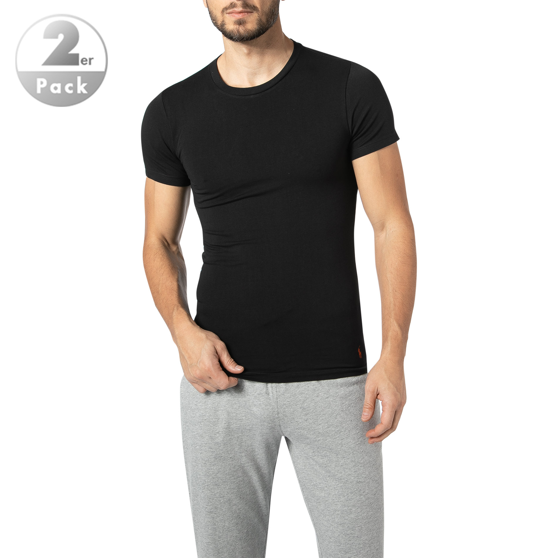 Polo Ralph Lauren Herren T-Shirts schwarz Baumwolle & Mix unifarben