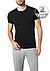 T-Shirts, Baumwoll-Stretch, schwarz - schwarz