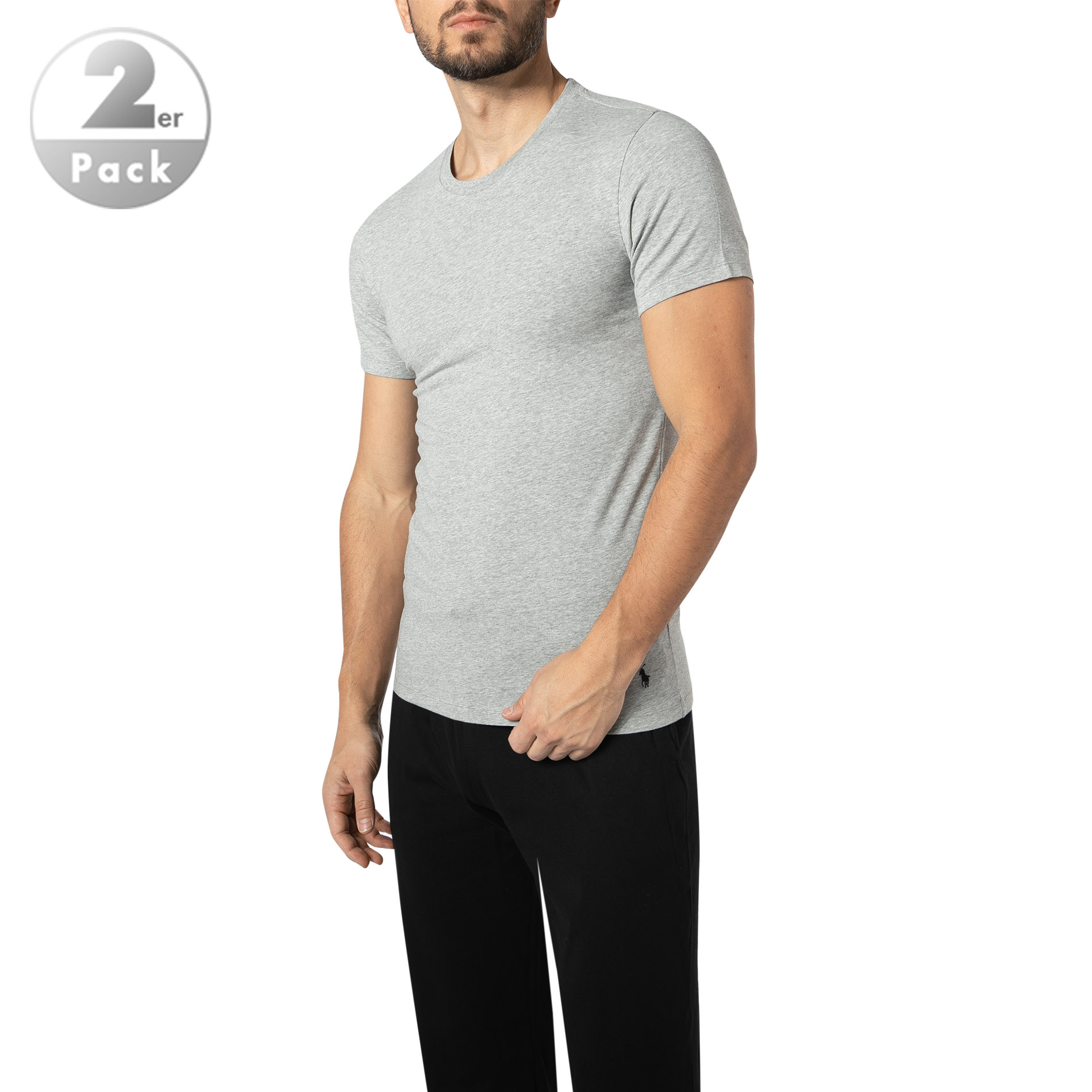 Polo Ralph Lauren Herren T-Shirts grau Baumwolle & Mix unifarben