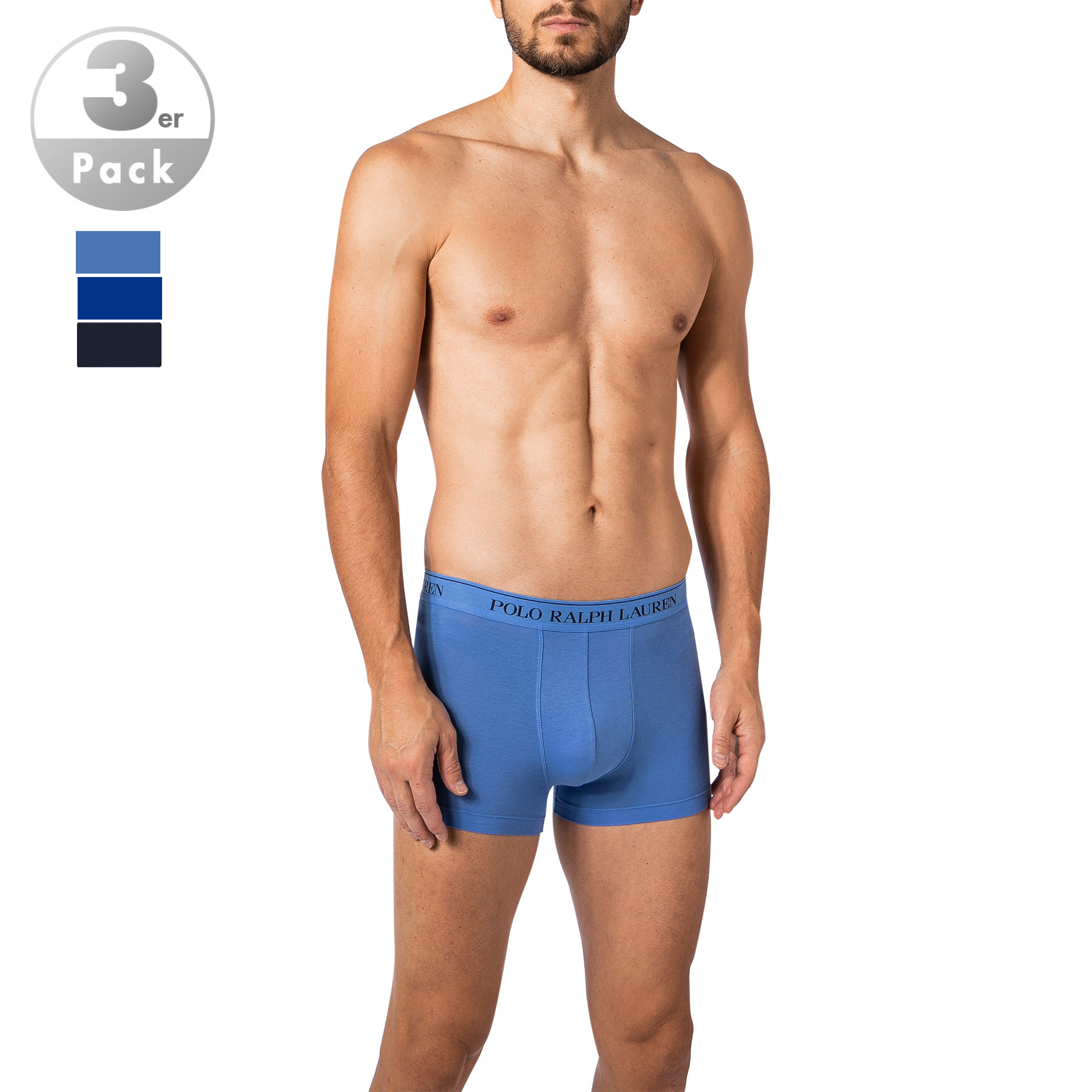 Polo Ralph Lauren Herren Trunks blau Baumwolle unifarben