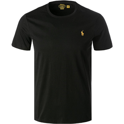 T-Shirt, Custom Slim Fit, Baumwolle, schwarz