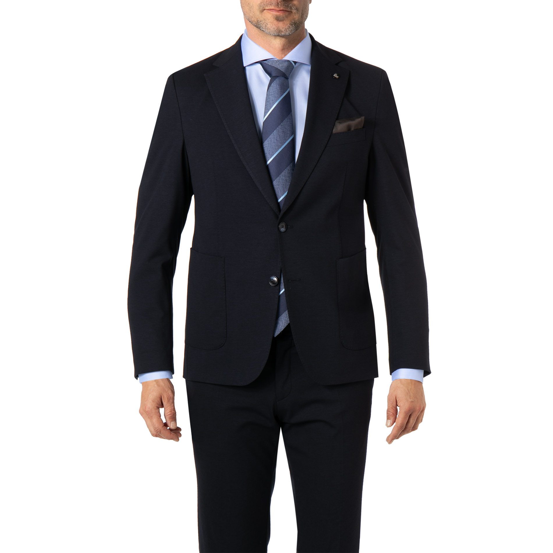 Carl Gross Herren Sakko blau Jersey