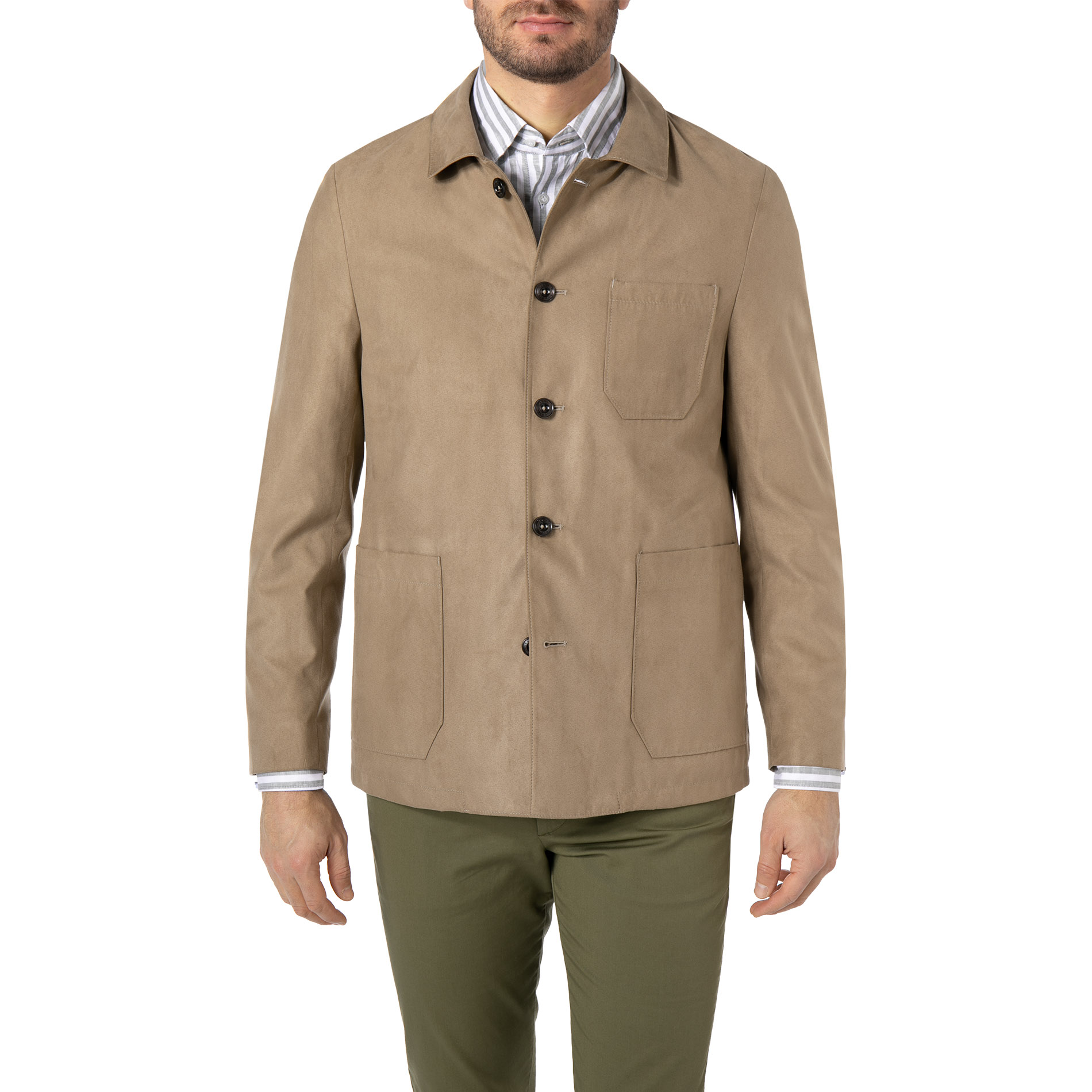 bugatti Herren Sakko beige Mikrofaser