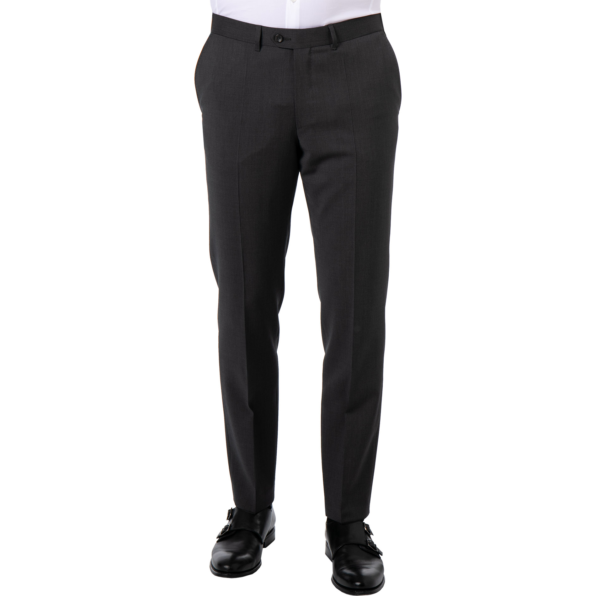 DRESSLER Herren Hose grau Schurwolle