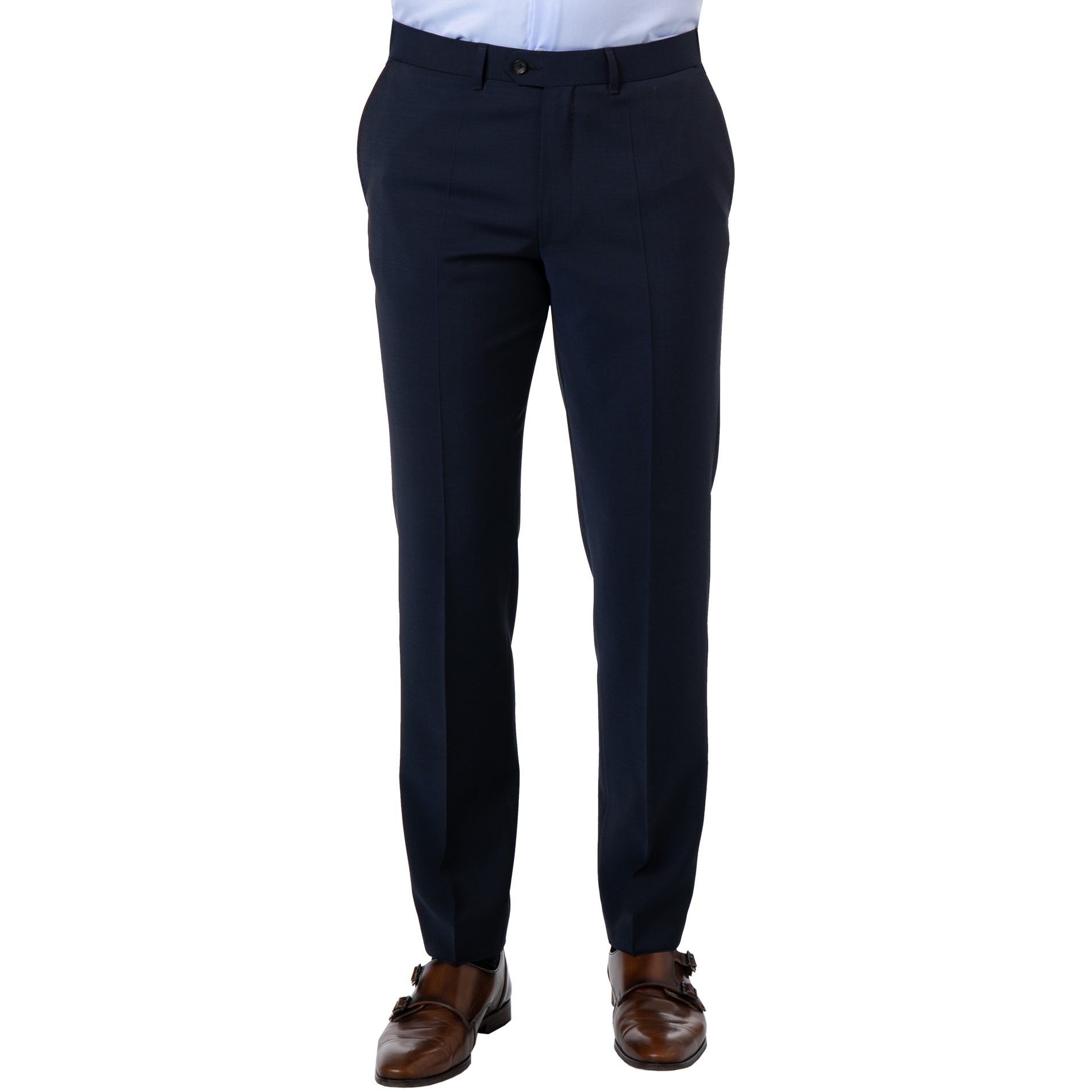 DRESSLER Herren Hose blau Schurwolle