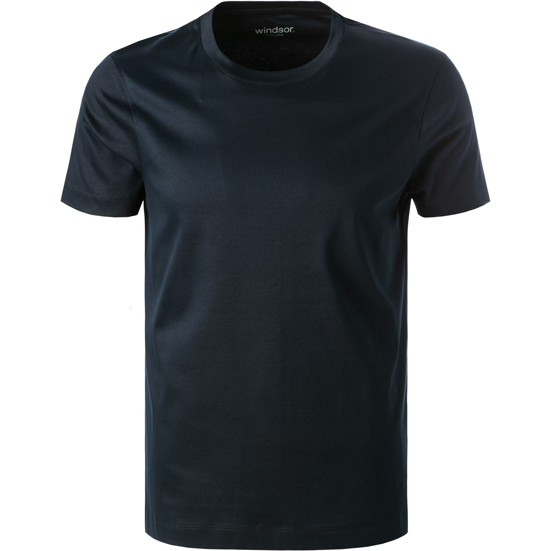 Windsor Herren T-Shirt blau Baumwolle