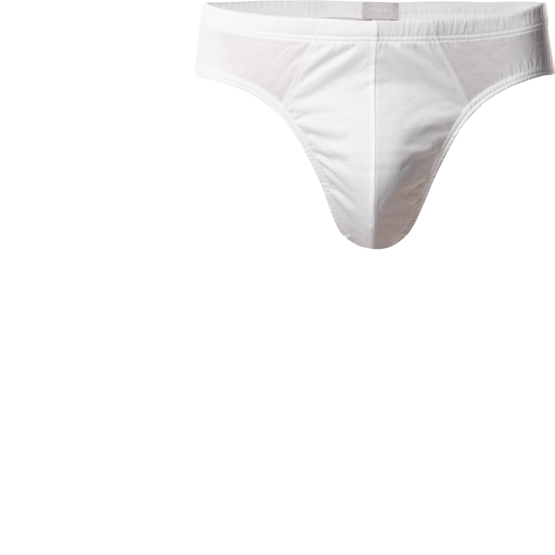 HANRO Herren Slip weiß Baumwolle unifarben