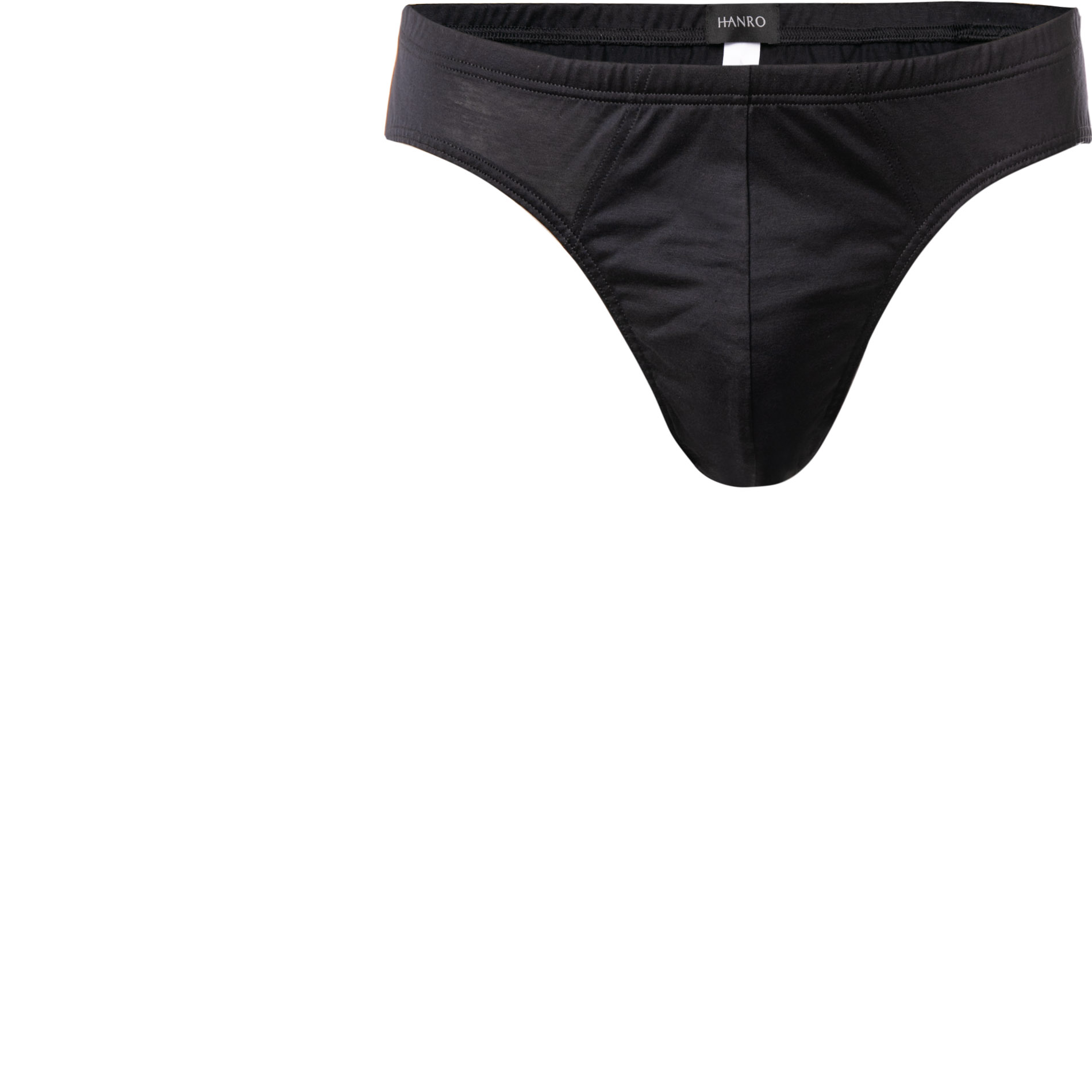 HANRO Herren Slip schwarz Baumwolle unifarben