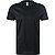 T-Shirt, merzerisierte Baumwolle, schwarz - schwarz