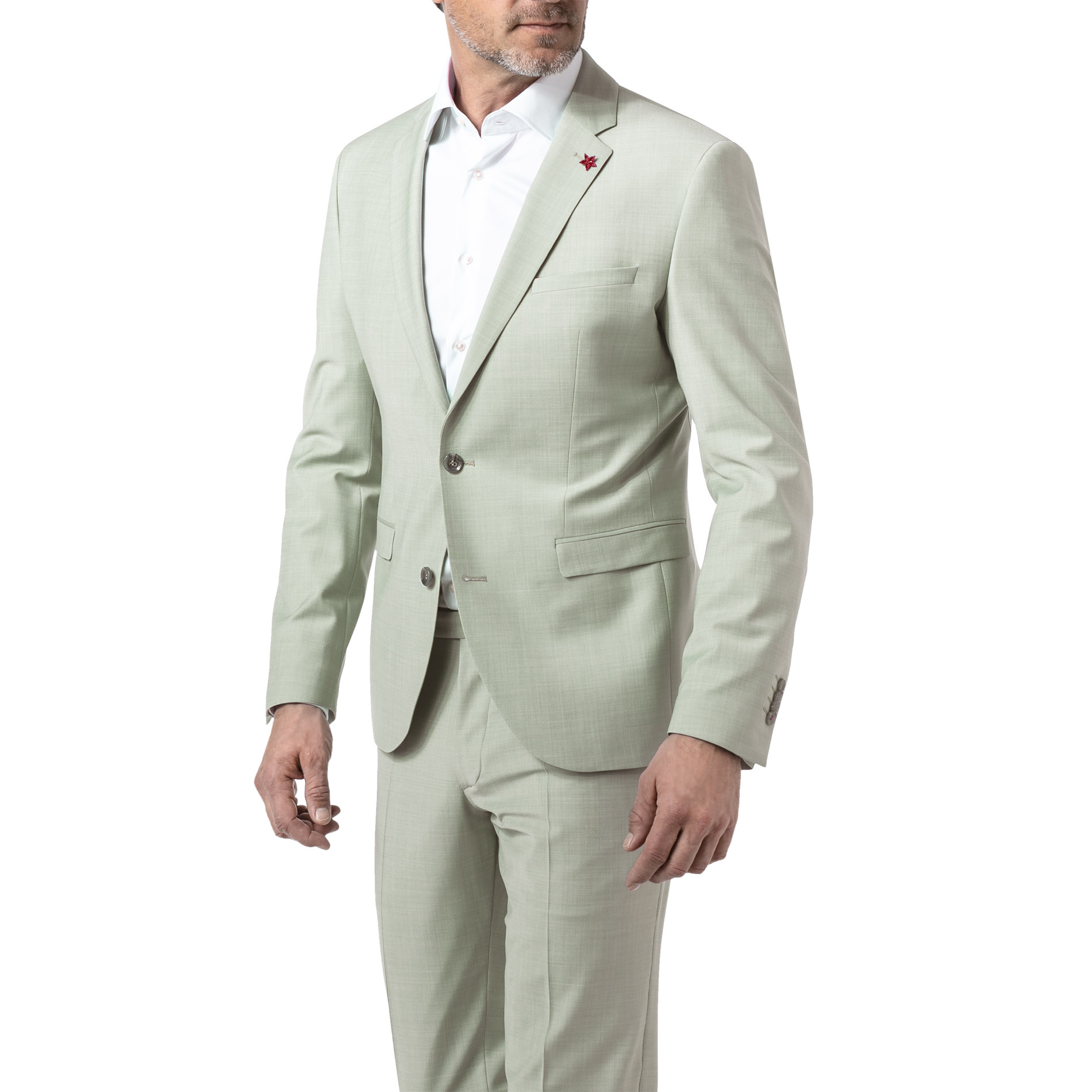 CINQUE Herren Sakko grün meliert Slim Fit
