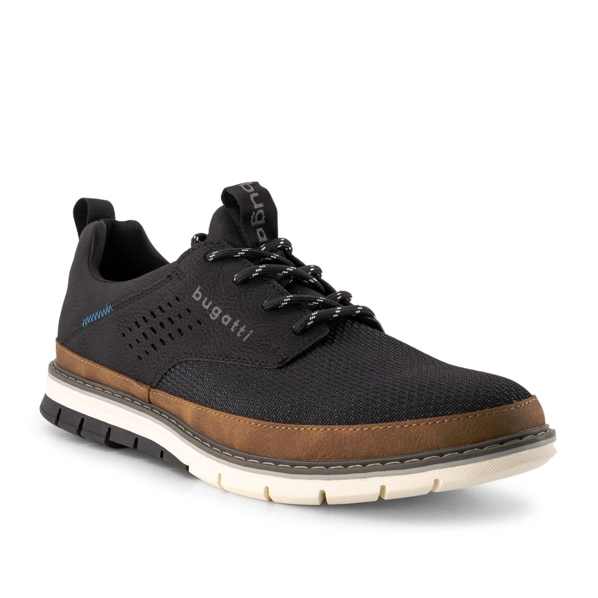 bugatti Herren Sneaker schwarz Textil & Canvas