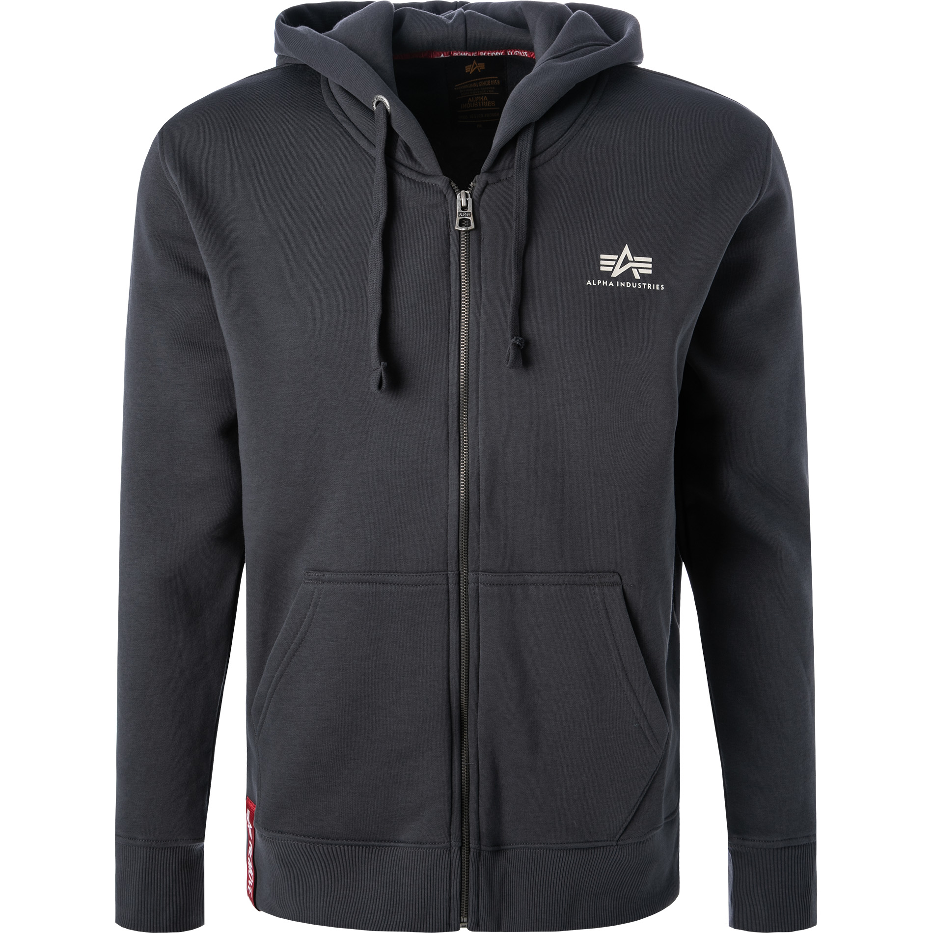 ALPHA INDUSTRIES Herren Pullover grau unifarben
