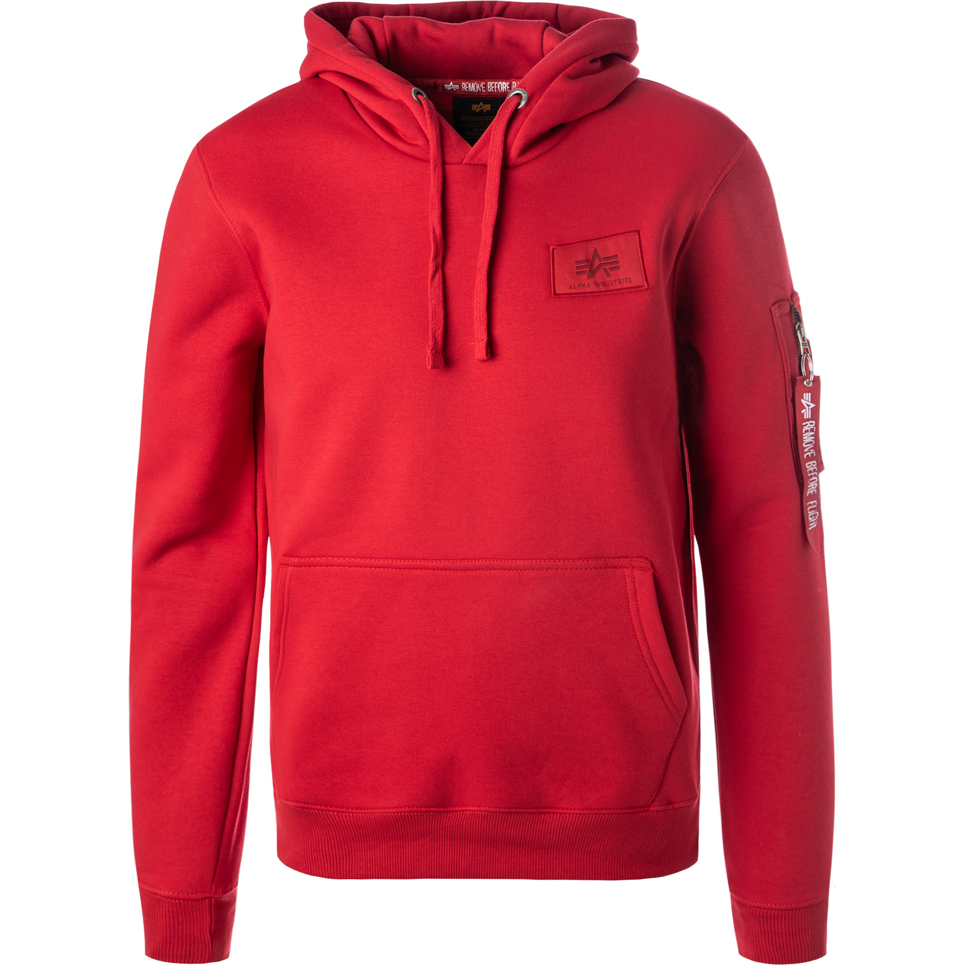 ALPHA INDUSTRIES Herren Hoodie rot unifarben