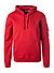 Hoodie, Baumwolle mit Rückenprint, rot - rot