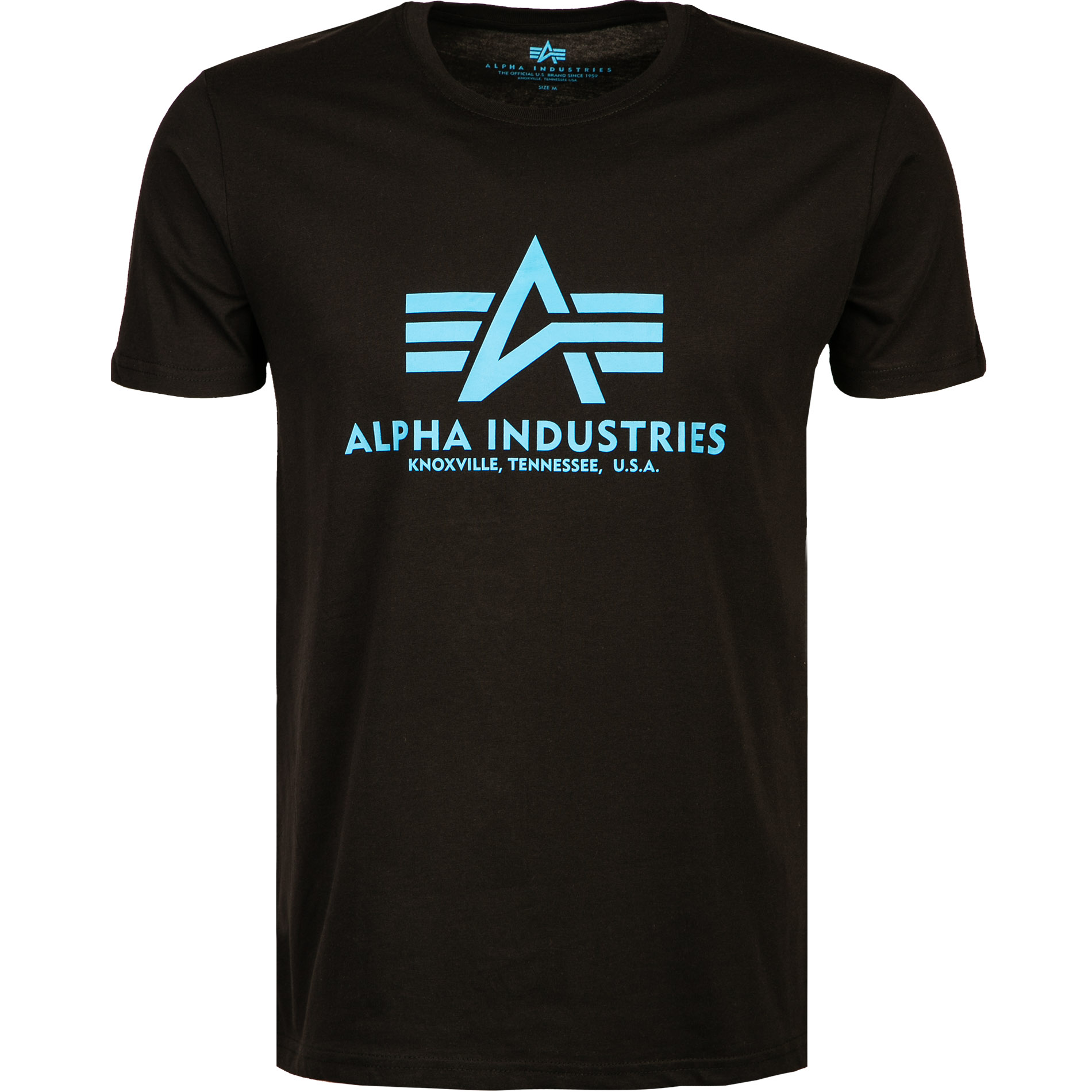 ALPHA INDUSTRIES Herren T-Shirt schwarz Baumwolle