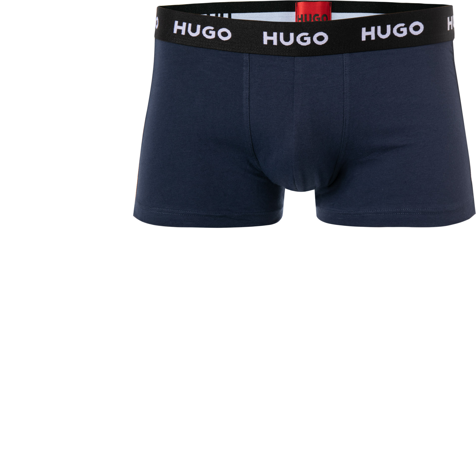HUGO Herren Trunks blau Baumwolle & Mix unifarben