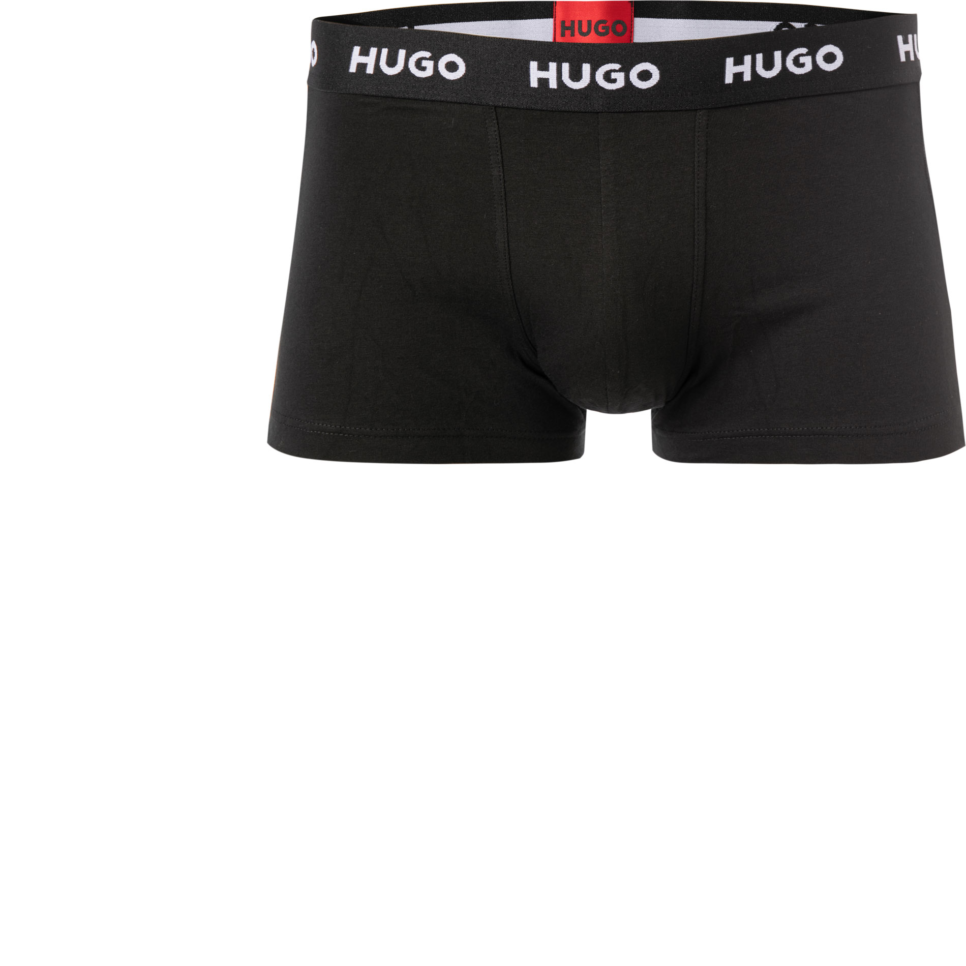 HUGO Herren Trunks schwarz Baumwolle & Mix unifarben