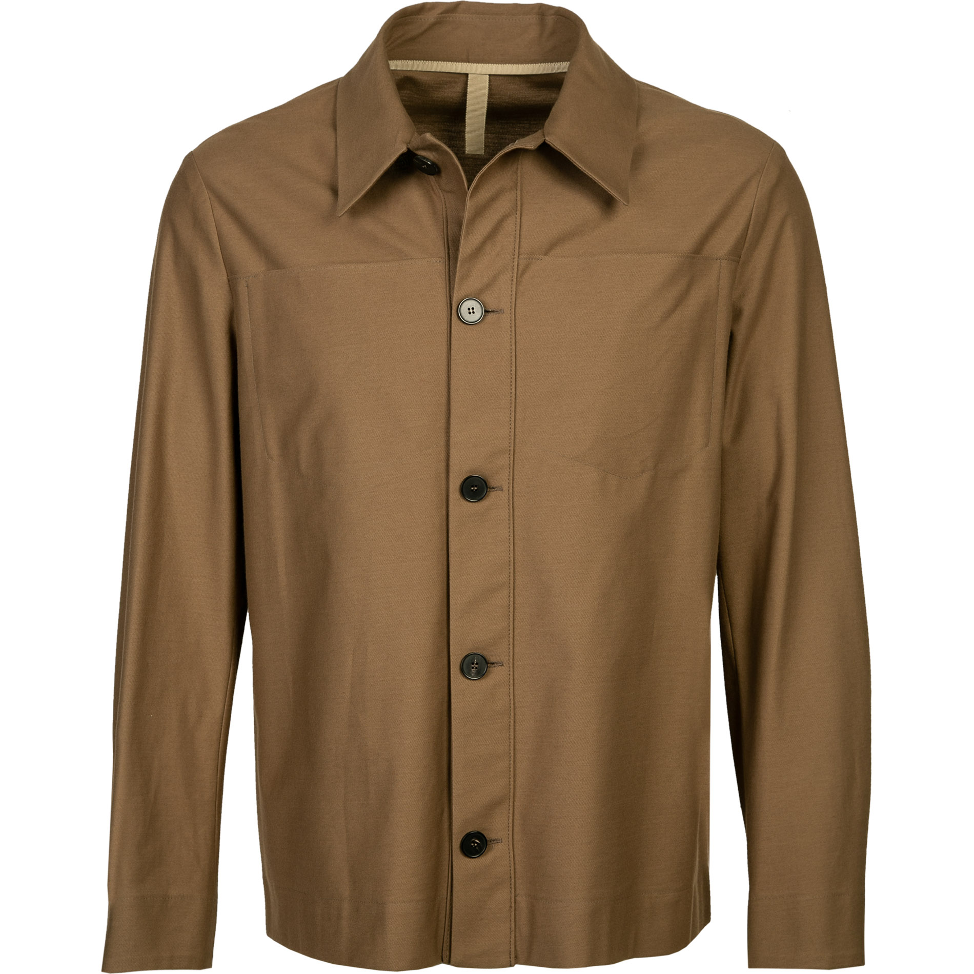 Harris Wharf London Herren Overshirt braun Baumwolle