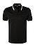 Polo-Shirt, Slim Fit, Baumwoll-Jersey, schwarz - schwarz