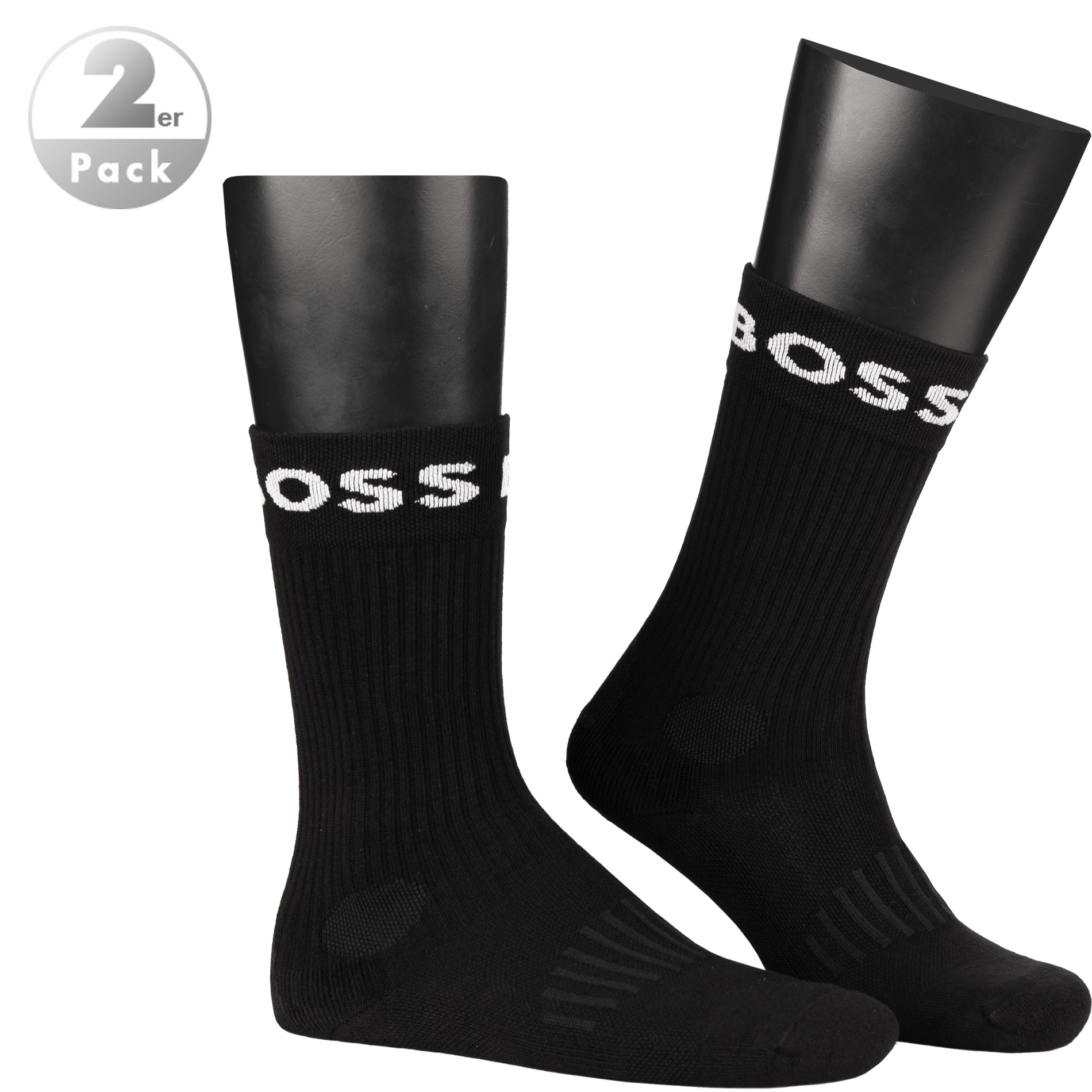 Boss Herren Socken Schwarz Baumwolle & Mix Unifarben