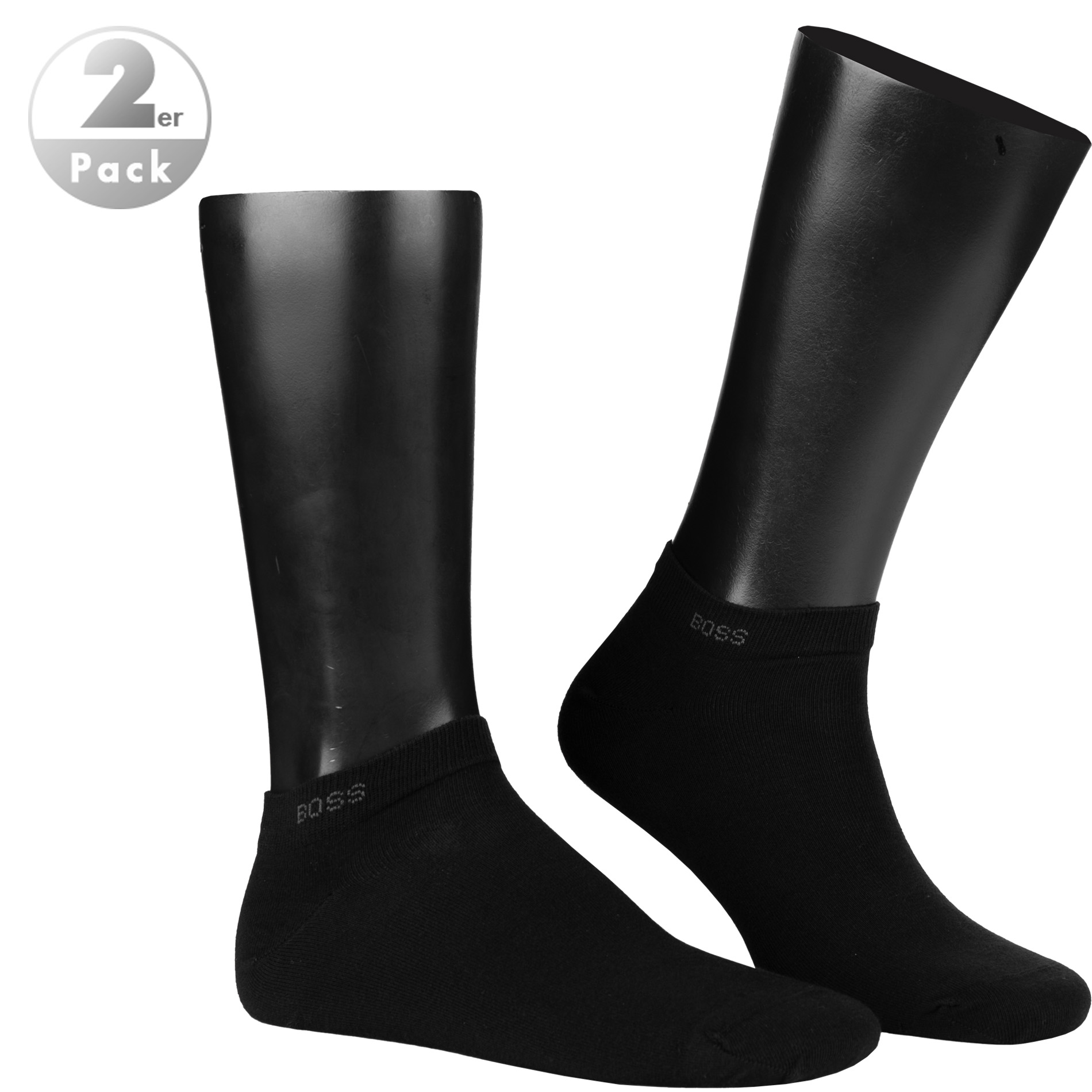 BOSS Black Herren Sneakersocken schwarz Baumwolle unifarben
