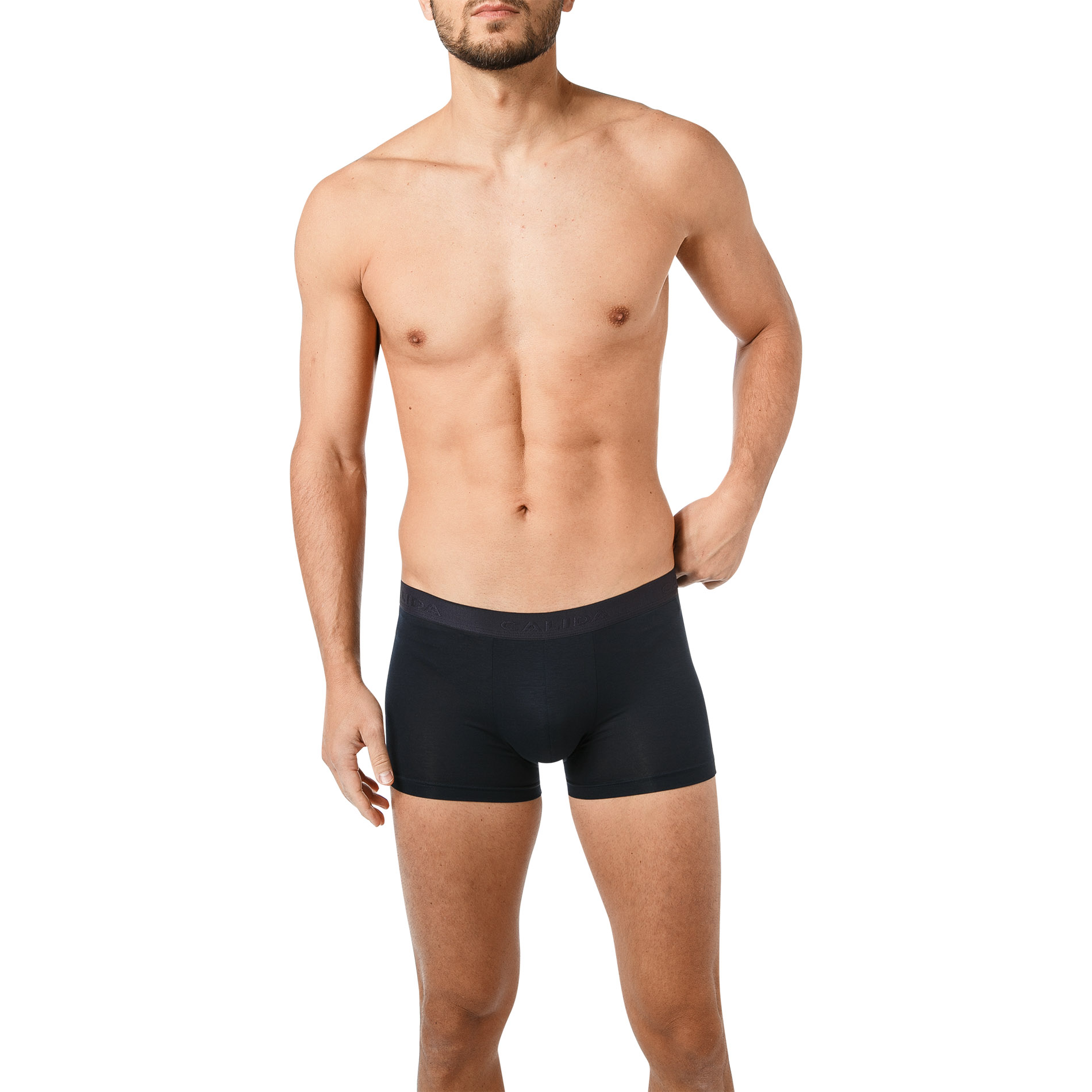 CALIDA Herren Trunk blau Jersey unifarben