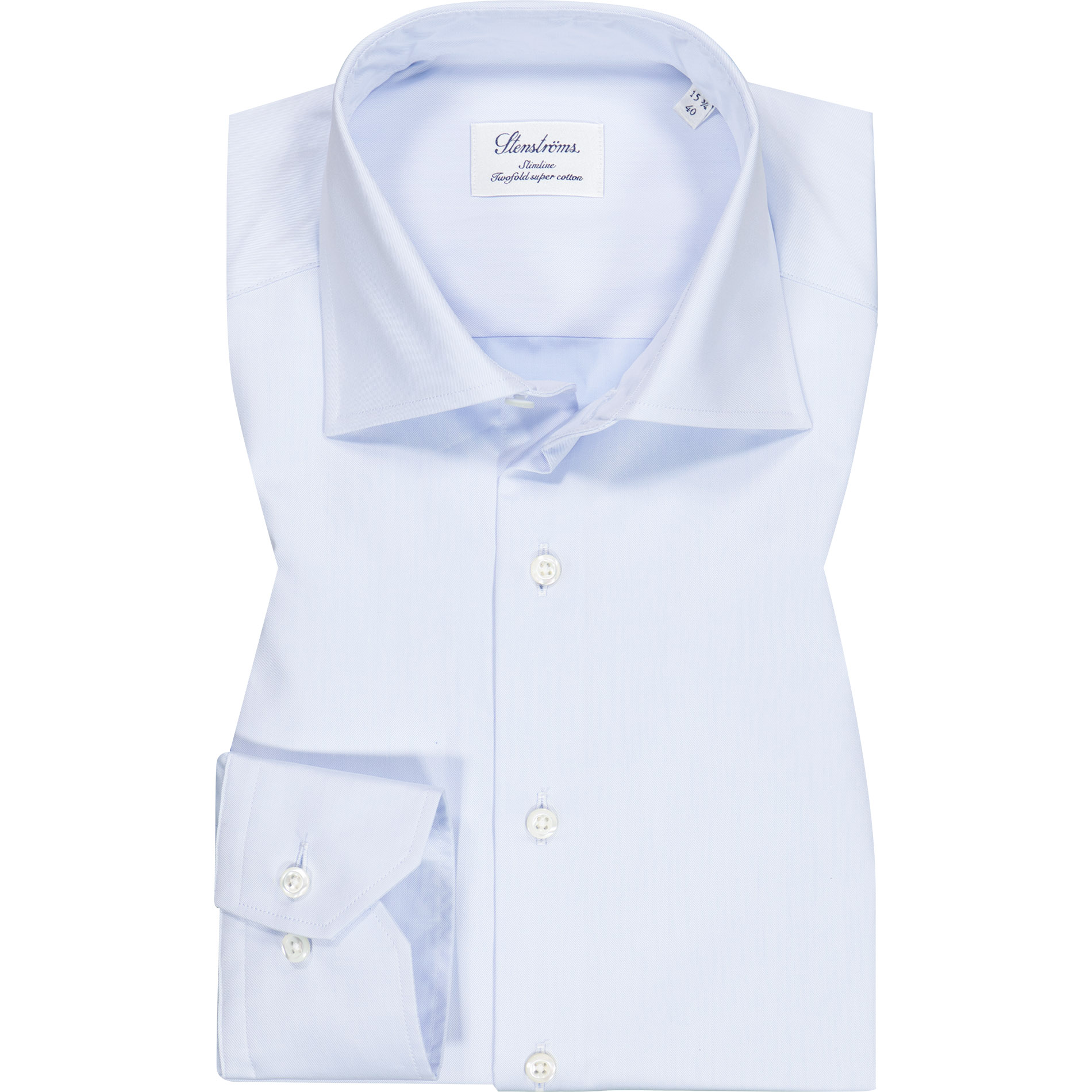 Stenströms Herren Hemd blau Baumwolle