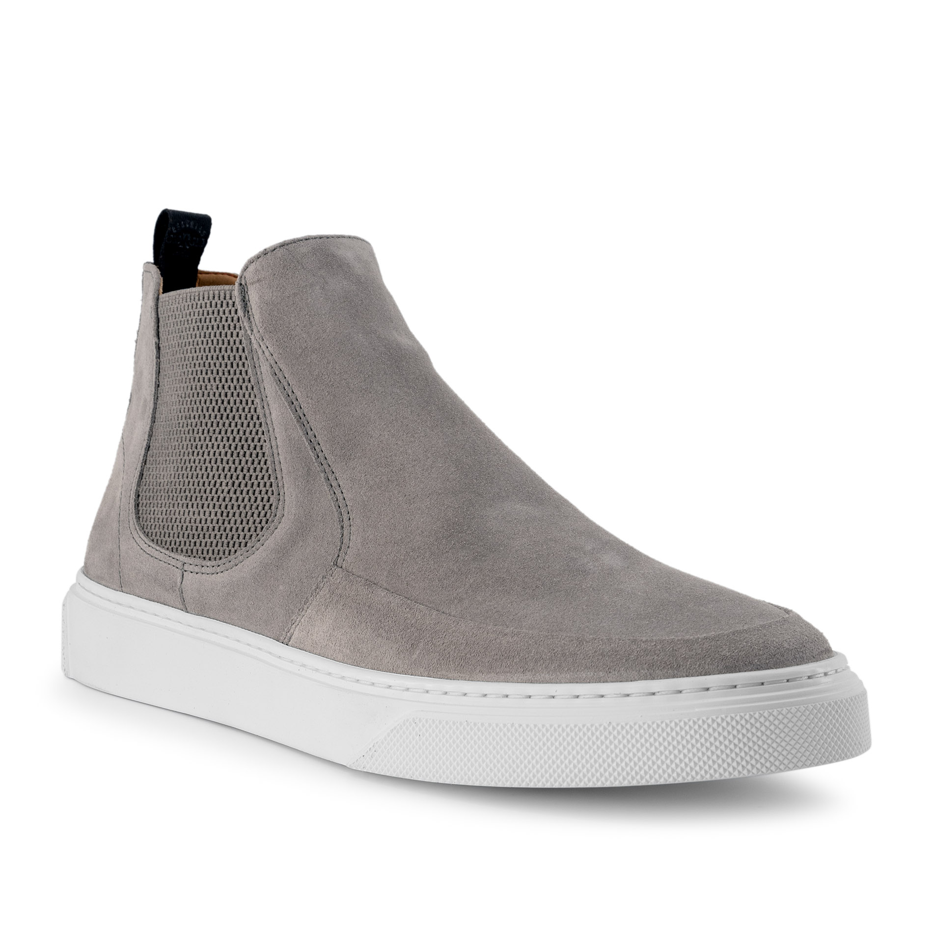 rosso e nero Herren Sneaker grau Velours