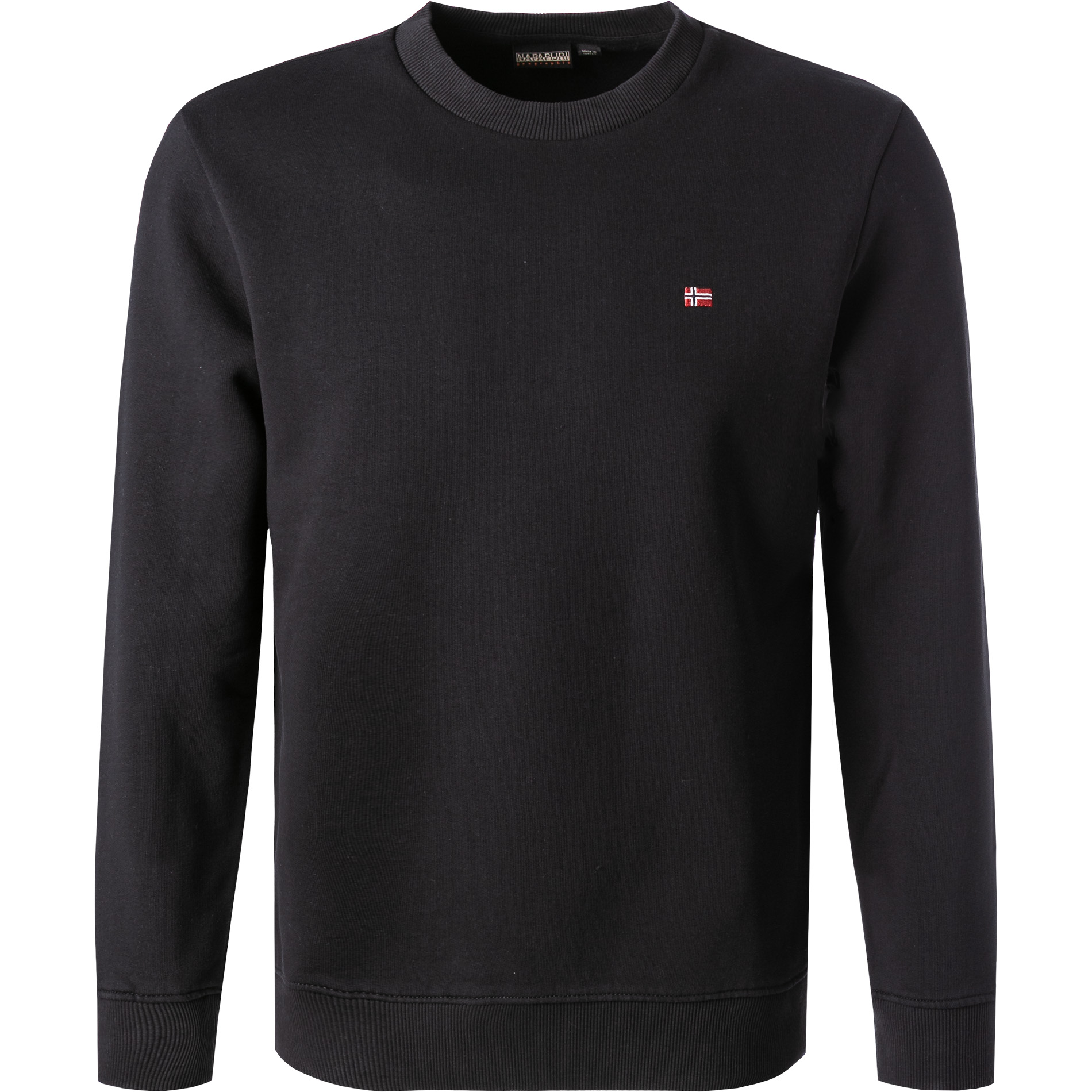 Napapijri Herren Sweatshirt Schwarz Unifarben