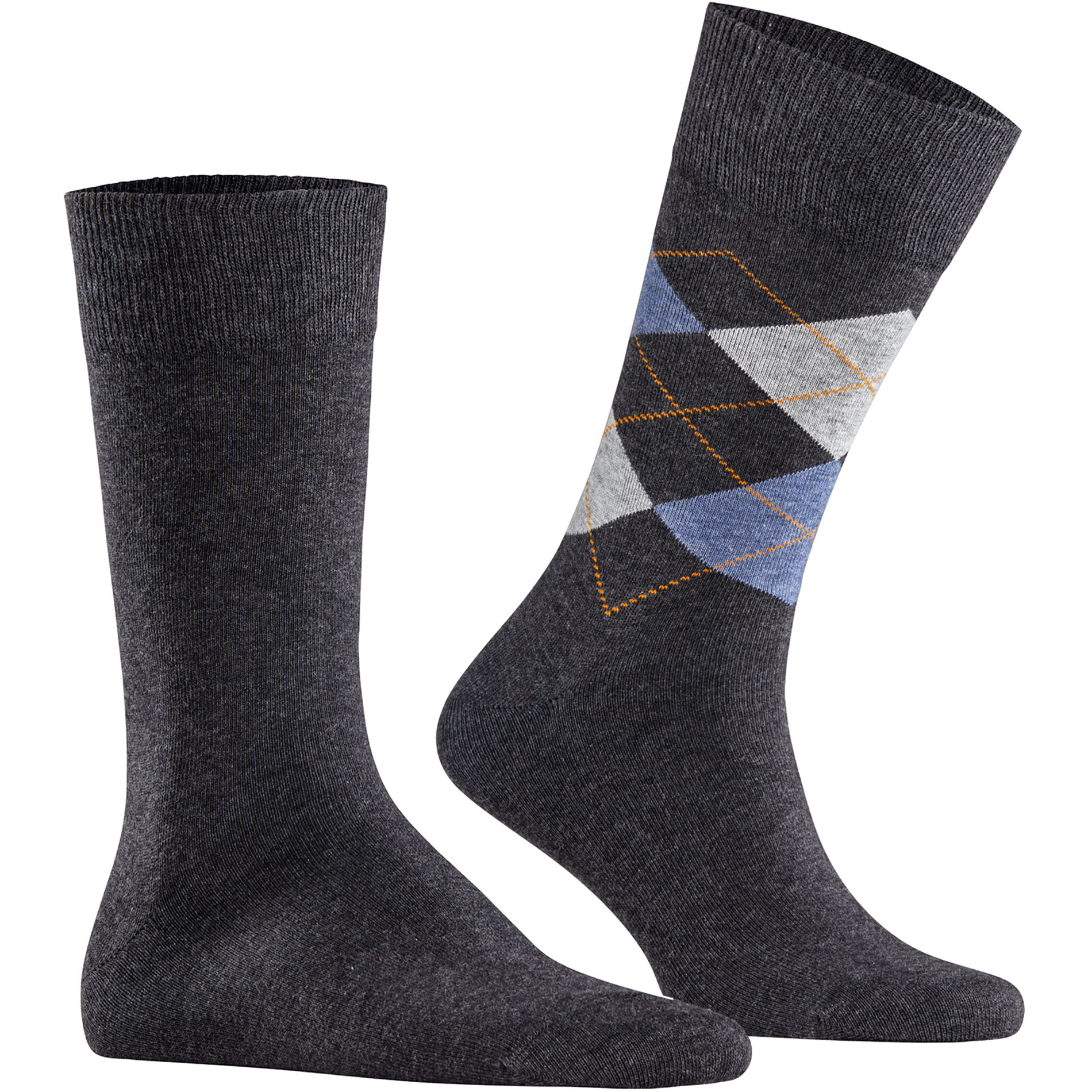 Burlington Herren Socken grau Baumwolle gemustert
