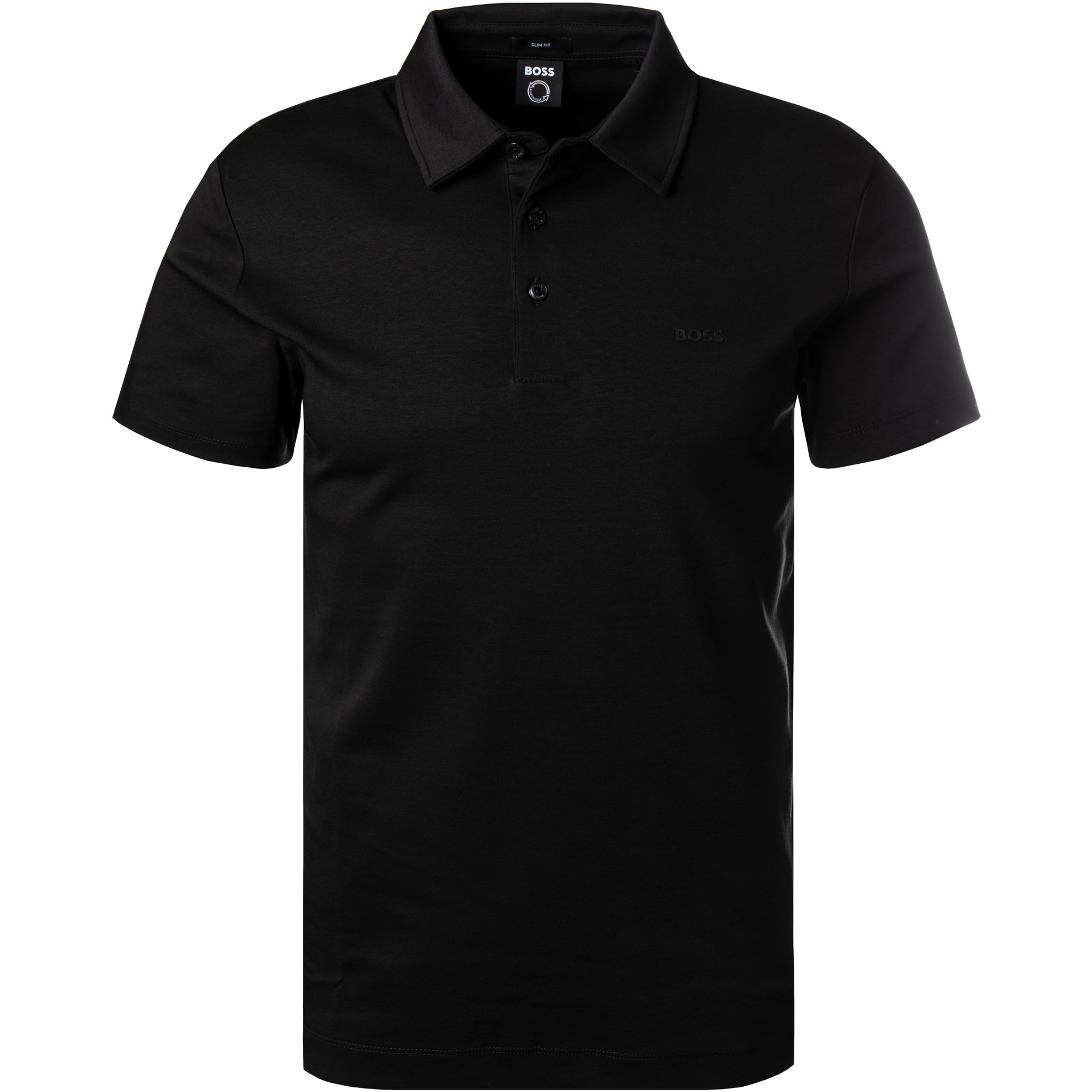BOSS Black Herren Polo-Shirt schwarz Baumwoll-Jersey Slim Fit