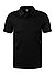 Polo-Shirt, Slim Fit, Baumwoll-Jersey, schwarz - schwarz